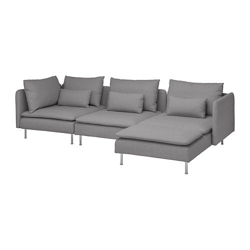 SÖDERHAMN, 4-seat sofa with chaise longue