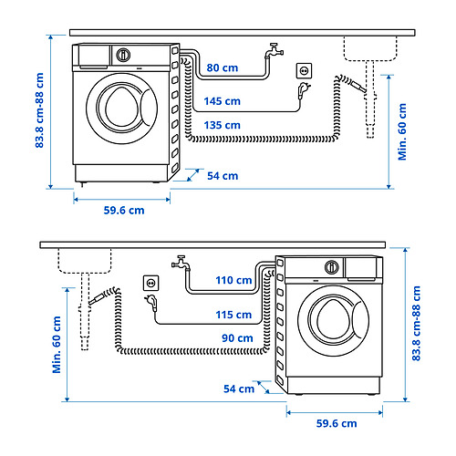 TVÄTTAD integrated washing machine