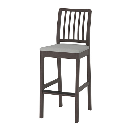 EKEDALEN, bar stool with backrest