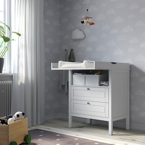 SUNDVIK, changing table/chest of drawers
