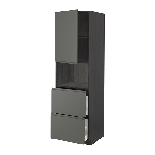 METOD/MAXIMERA hi cab f micro w door/2 drawers
