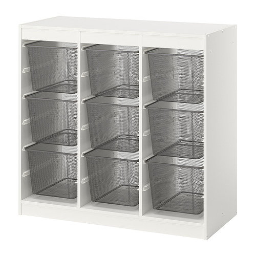 TROFAST, hirsla með kössum