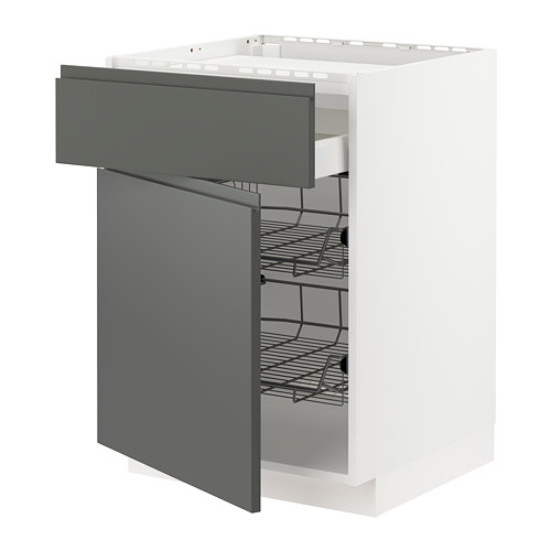 METOD/MAXIMERA base cab f hob/drawer/2 wire bskts