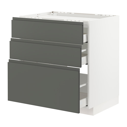 METOD/MAXIMERA base cab f hob/3 fronts/3 drawers