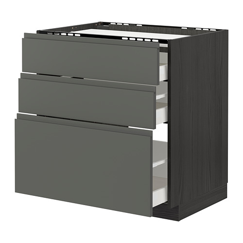 METOD/MAXIMERA base cab f hob/3 fronts/3 drawers