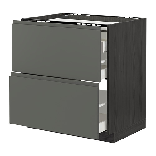 METOD/MAXIMERA, base cab f hob/2 fronts/3 drawers