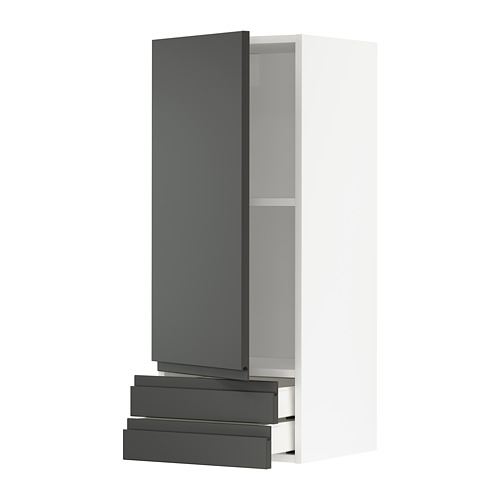 METOD/MAXIMERA wall cabinet with door/2 drawers
