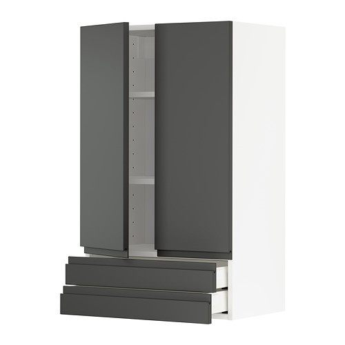 METOD/MAXIMERA wall cabinet w 2 doors/2 drawers