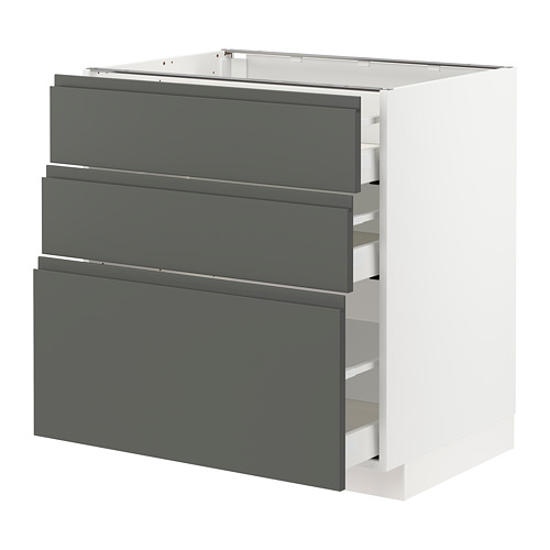 METOD/MAXIMERA base cabinet with 3 drawers