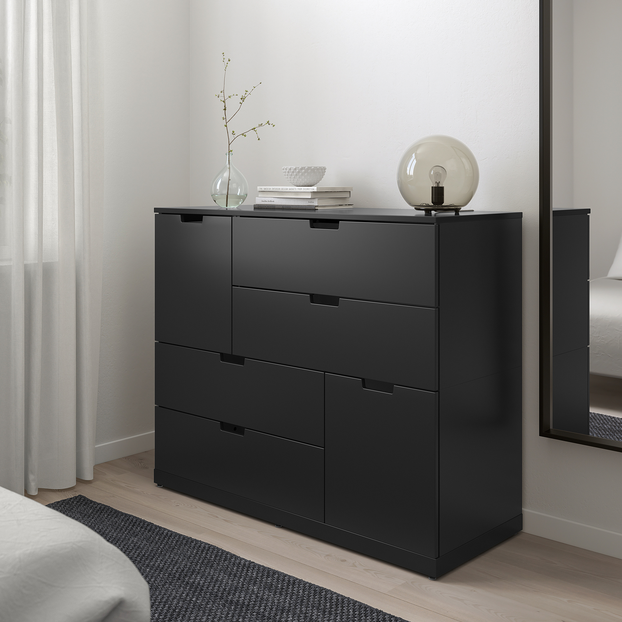 IKEA　ローチェスト　ノールドリ　ブラック IKEA Ísland - Shop for Furniture, Lighting, Home Accessories & More