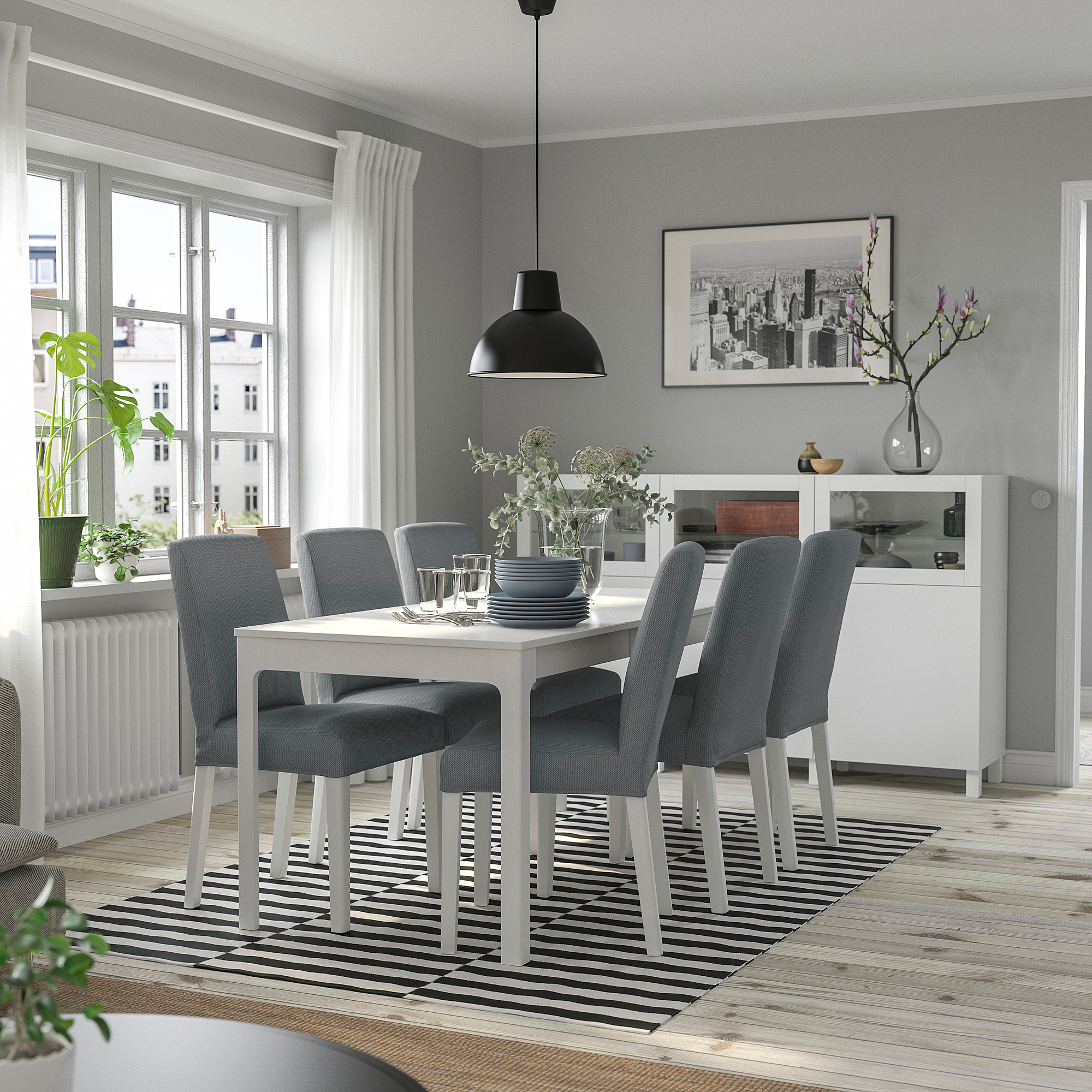 EKEDALEN/BERGMUND table and 4 chairs