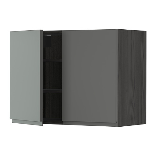 METOD wall cabinet with shelves/2 doors