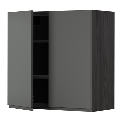 METOD wall cabinet with shelves/2 doors