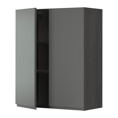 METOD wall cabinet with shelves/2 doors