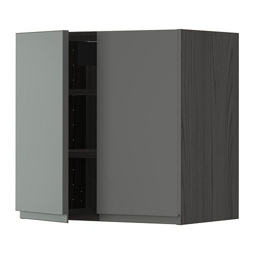 METOD wall cabinet with shelves/2 doors