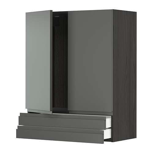 METOD/MAXIMERA wall cabinet w 2 doors/2 drawers