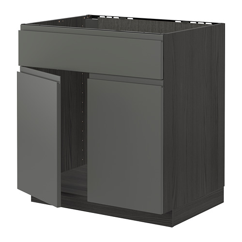METOD base cabinet f sink w 2 doors/front