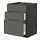 METOD/MAXIMERA, base cab f sink+3 fronts/2 drawers