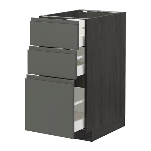 METOD/MAXIMERA, base cabinet with 3 drawers