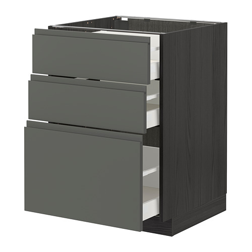 METOD/MAXIMERA base cabinet with 3 drawers