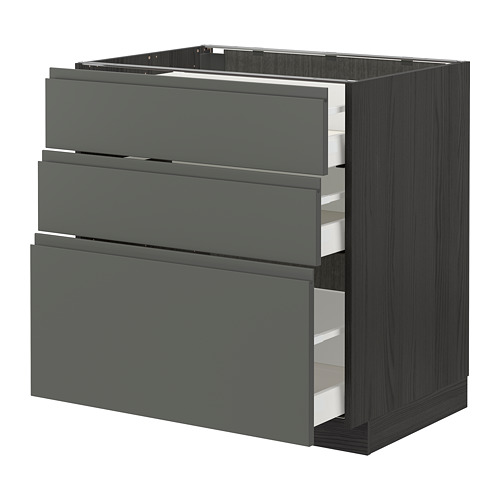 METOD/MAXIMERA base cabinet with 3 drawers