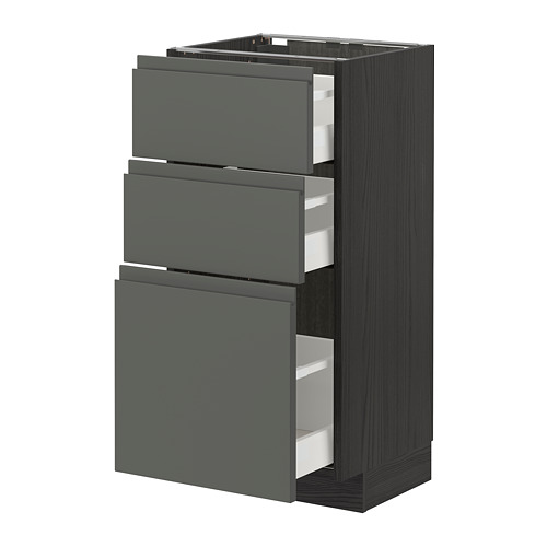 METOD/MAXIMERA base cabinet with 3 drawers