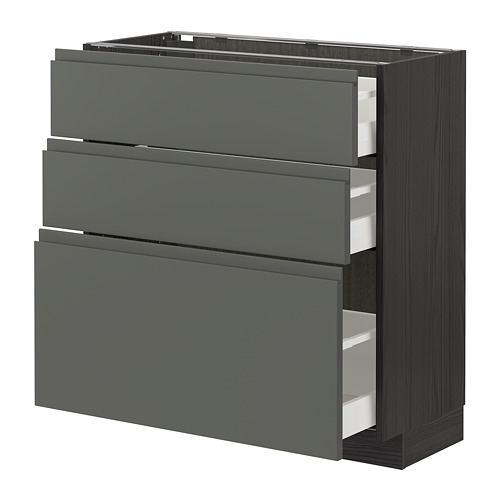 METOD/MAXIMERA base cabinet with 3 drawers