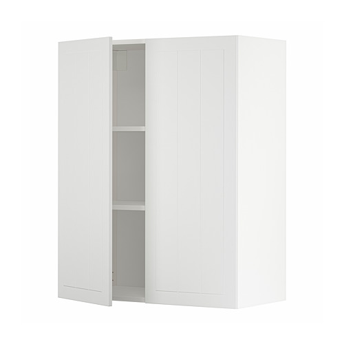 METOD wall cabinet with shelves/2 doors
