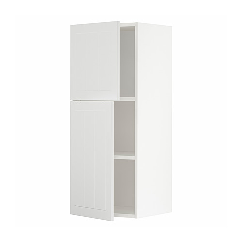 METOD wall cabinet with shelves/2 doors