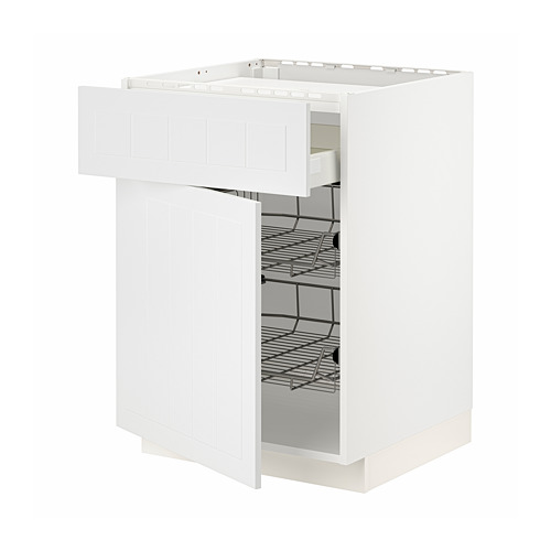 METOD/MAXIMERA base cab f hob/drawer/2 wire bskts