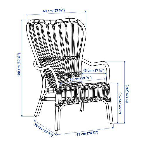 STORSELE high-back armchair