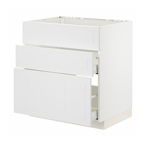METOD/MAXIMERA base cab f sink+3 fronts/2 drawers