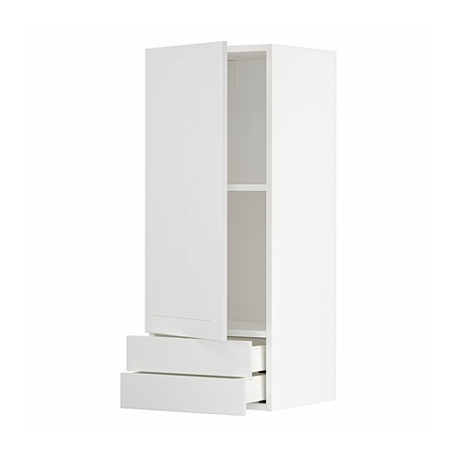 METOD/MAXIMERA wall cabinet with door/2 drawers
