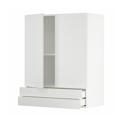 METOD/MAXIMERA wall cabinet w 2 doors/2 drawers