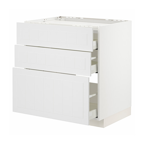 METOD/MAXIMERA base cab f hob/3 fronts/3 drawers