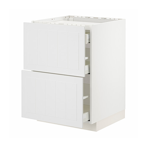 METOD/MAXIMERA, base cab f hob/2 fronts/3 drawers