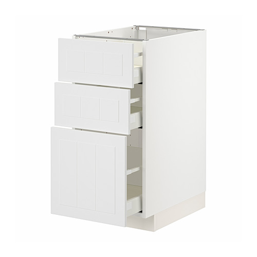 METOD/MAXIMERA, base cabinet with 3 drawers