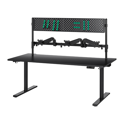 MÅLOMRÅDE, gaming desk sit/stand