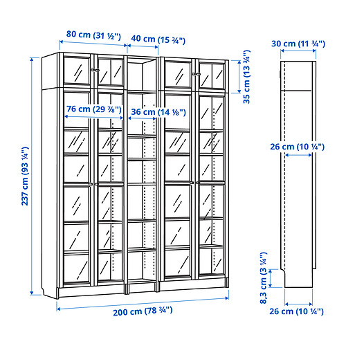 BILLY/OXBERG bookcase