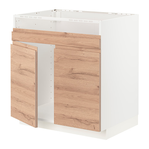 METOD, base cab f HAVSEN double bowl sink