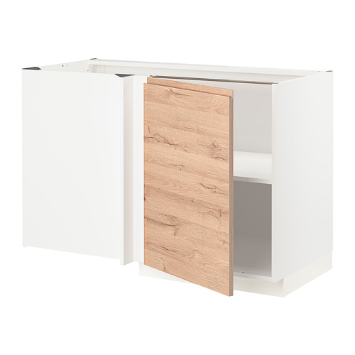 METOD, corner base cabinet with shelf
