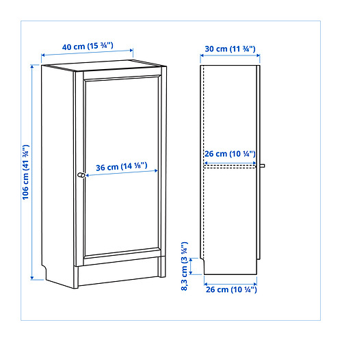 BILLY/OXBERG bookcase with door