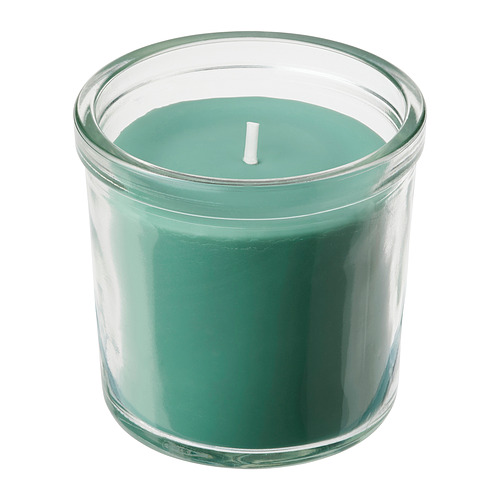 HEDERSAM, scented candle in glass