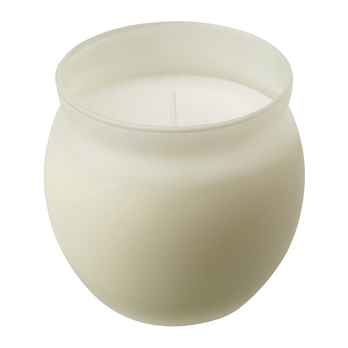 JÄMLIK, scented candle in glass