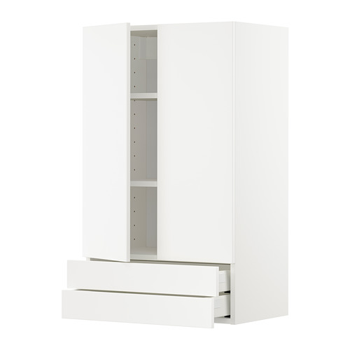 METOD/MAXIMERA wall cabinet w 2 doors/2 drawers