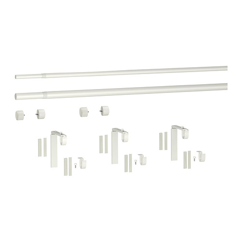 HUGAD/RÄCKA, double curtain rod combination