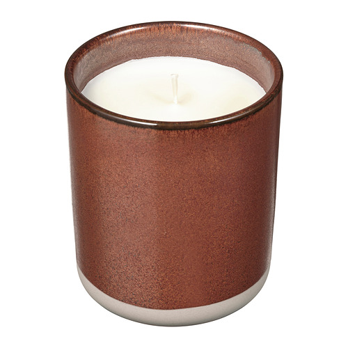 ROSENSLÅN, scented candle in ceramic jar