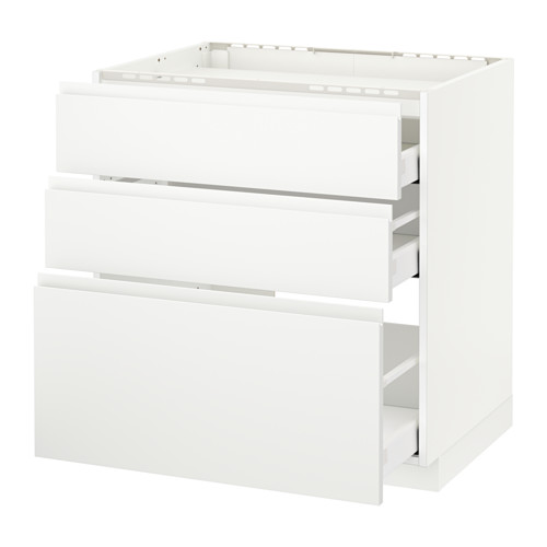 METOD/MAXIMERA base cab f hob/3 fronts/3 drawers