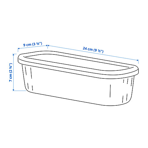 RYKTA storage box with lid