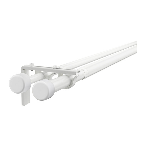 HUGAD/RÄCKA, double curtain rod combination